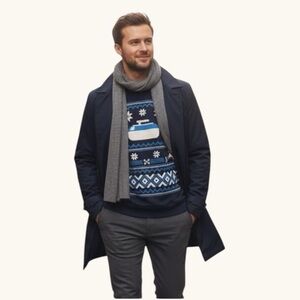 Mustang Blue Curling Sweatshirt XXL Puffy Graphic